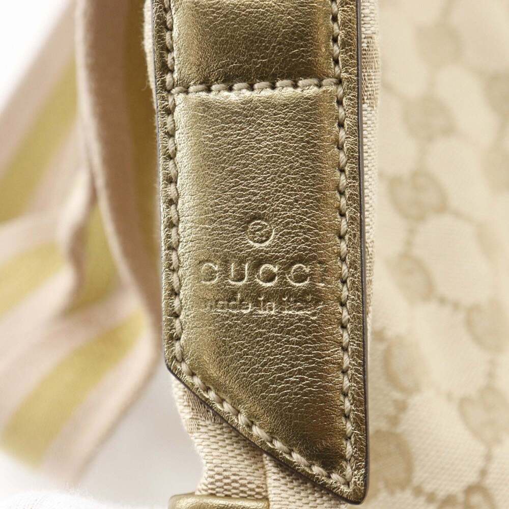 GUCCI Authentic Cream Canvas Shoulder Bag - Picture 12 of 14